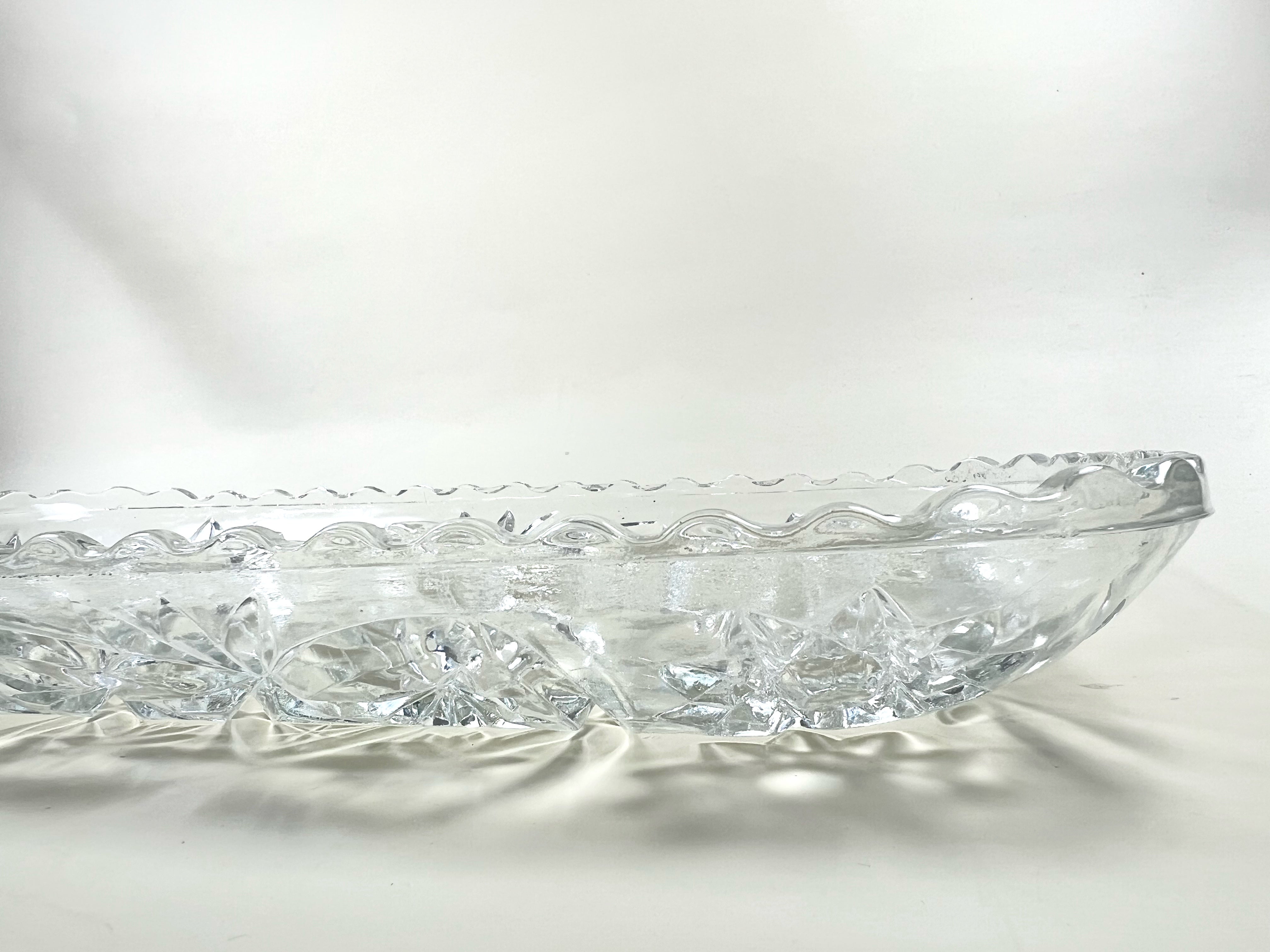 Clear Pressed Glass Oblong Tray