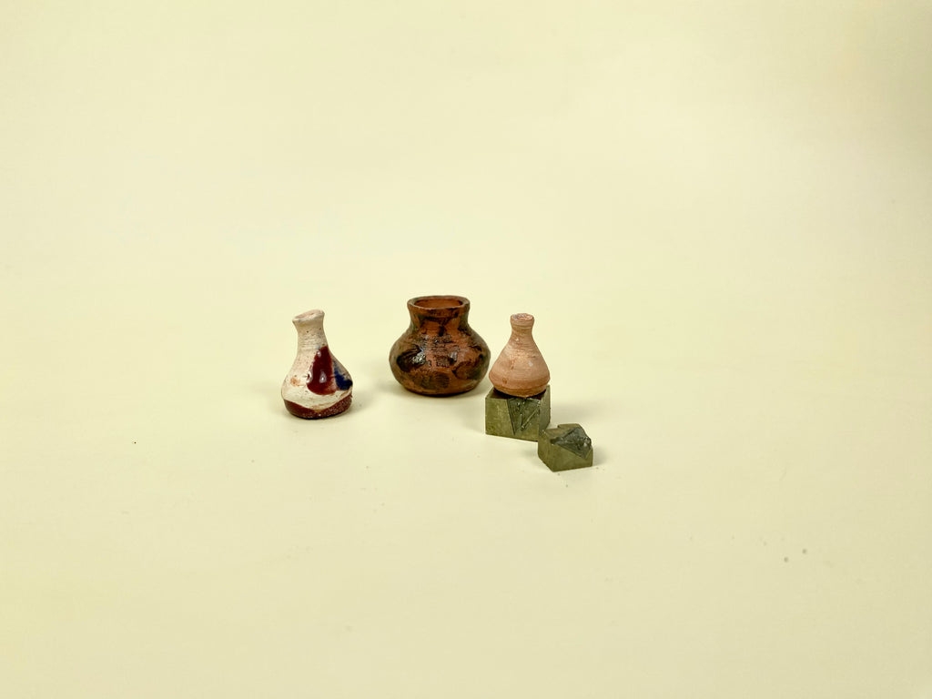 Hand Made Studio Pottery - Miniature set of 3